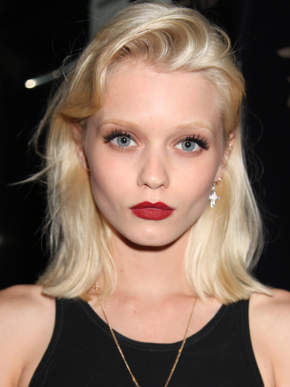 Abbey Lee looking particulalry nineties here in a good way with her red 